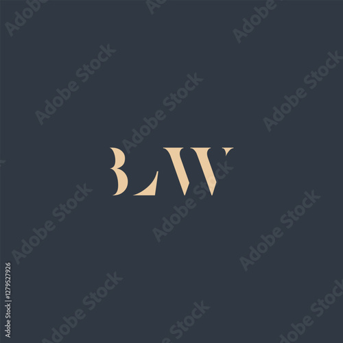 BLW abstract letter logo design. This logo is designed by three abstract letters.