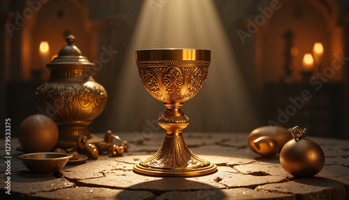 Obraz na płótnie The Golden Chalice of Divine Light w salonie