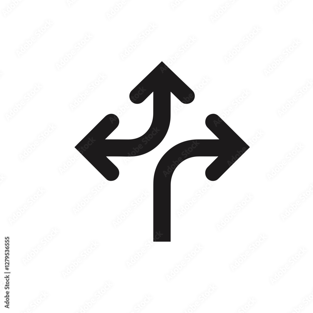 Directional arrows indicating choices and paths Directional arrows indicating choices and paths