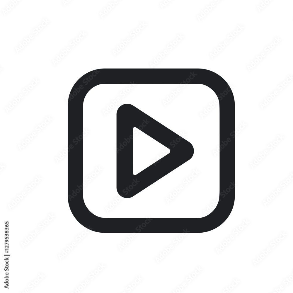 Play Button Icon for Media and Video Streaming Play Button Icon for Media and Video Streaming