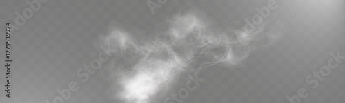 Realistic smoke effect, transparent fog overlay, wispy vapor texture, soft mist background, swirling haze.