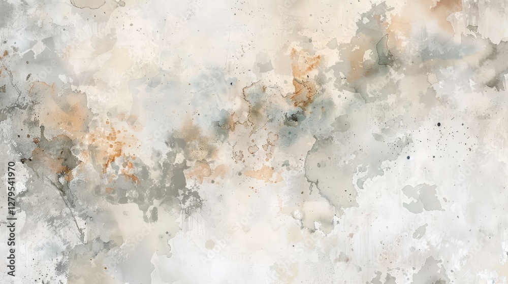 Obraz premium Abstract Watercolor Texture in Beige, Gray, and Brown Tones.