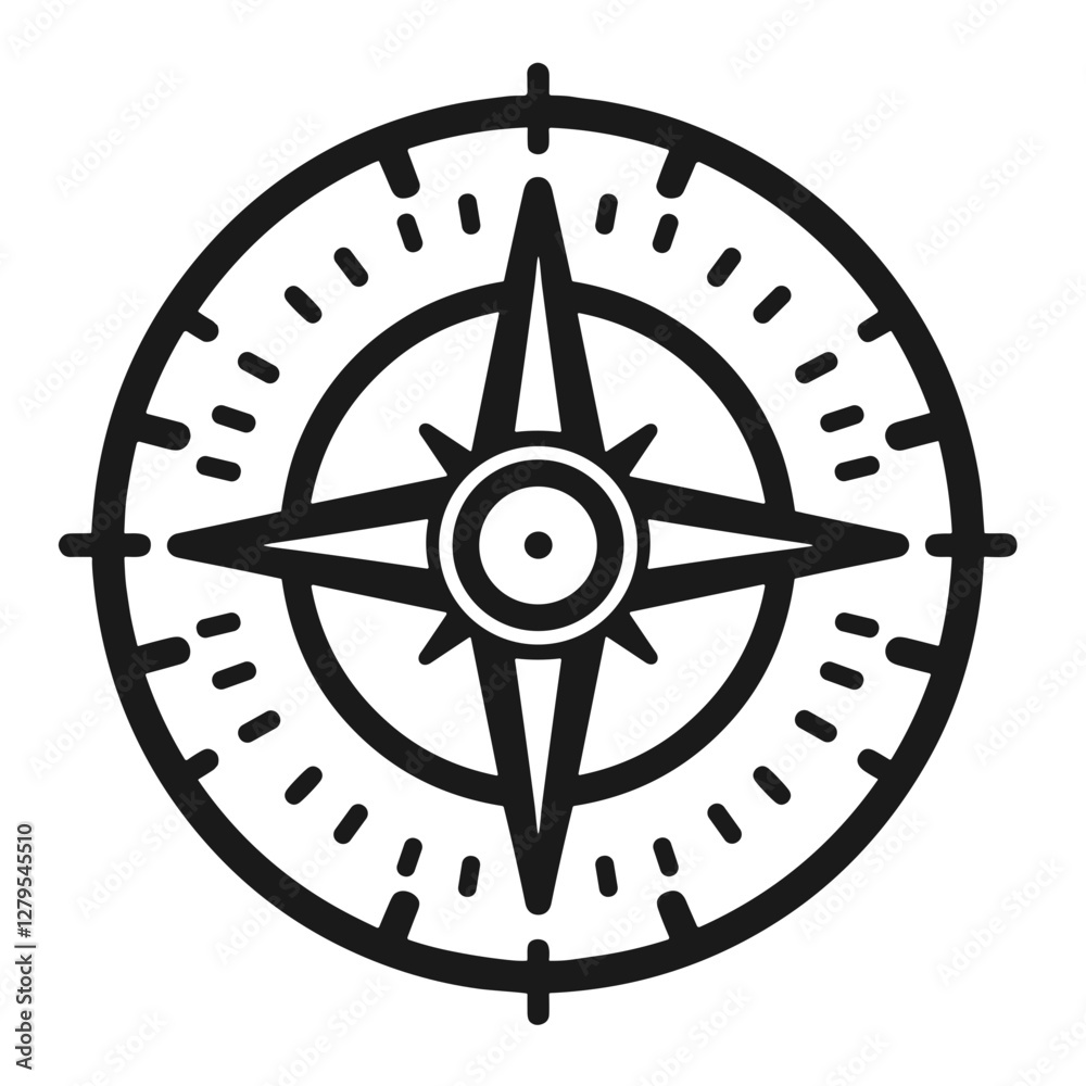 Compass illustration with intricate details Compass illustration with intricate details
