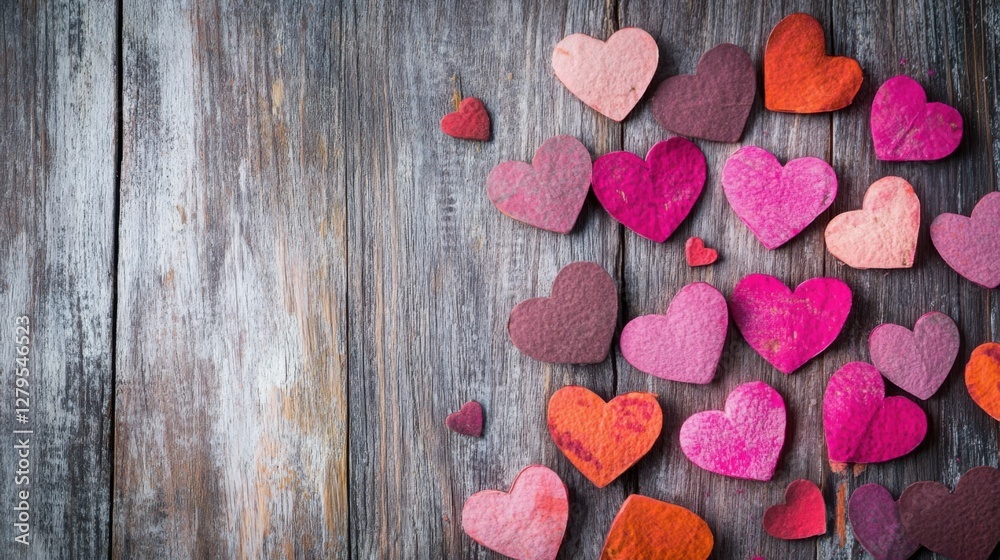 Obraz premium Romantic love hearts background for valentines day greeting cards and captivating photos