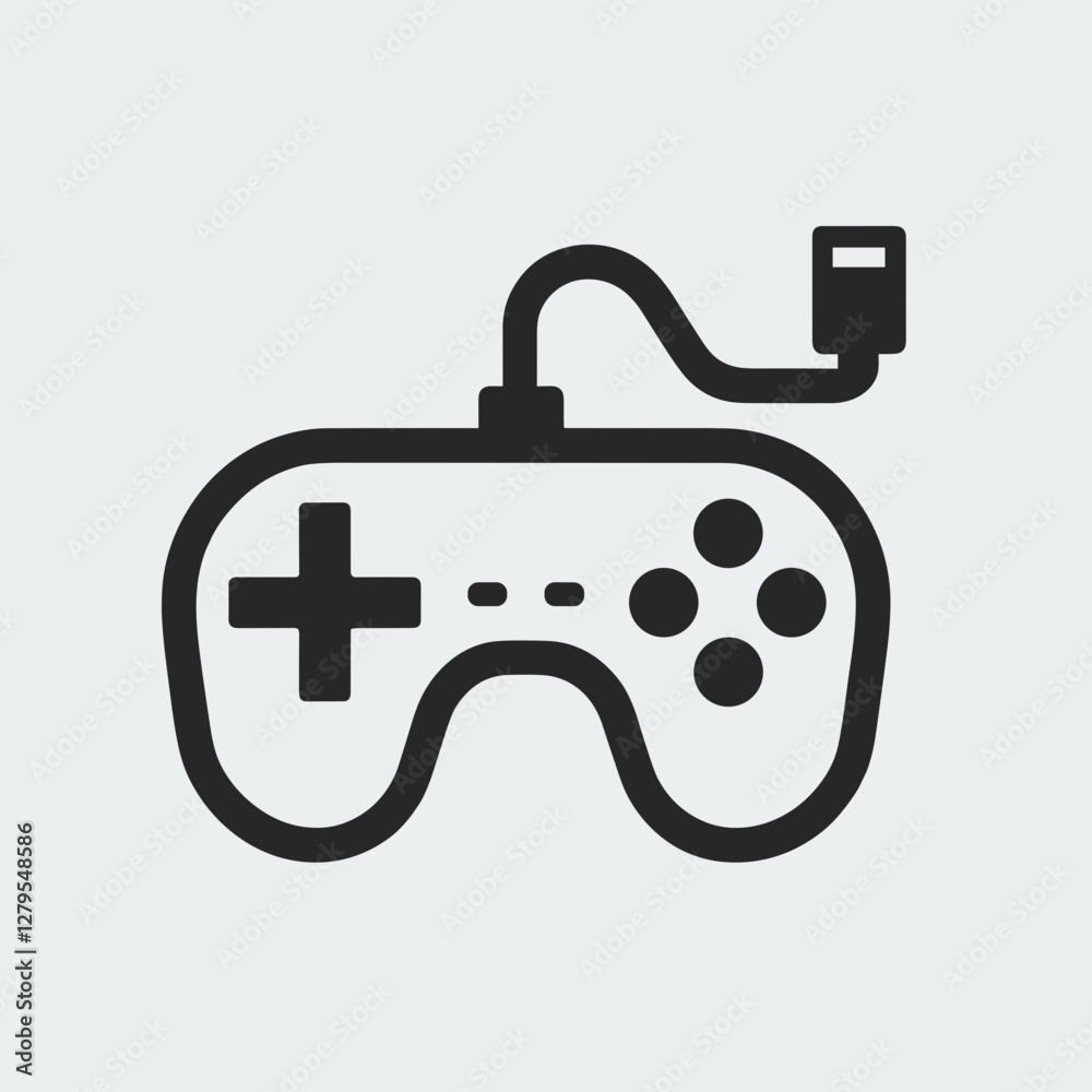 Black gaming controller on light background Black gaming controller on light background