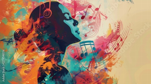 Wallpaper Mural A peaceful abstract concept inspired by the vibrations of relaxing music. Torontodigital.ca