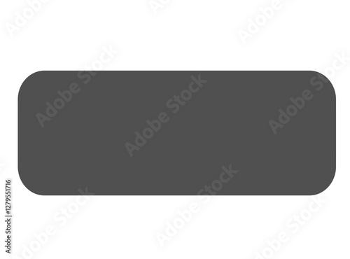 Black, red, and yellow rounded tabbed button shape, isolated on a transparent background