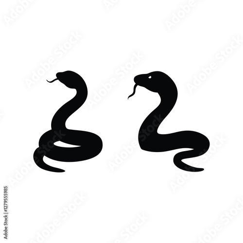Snake vector silhouette illustration