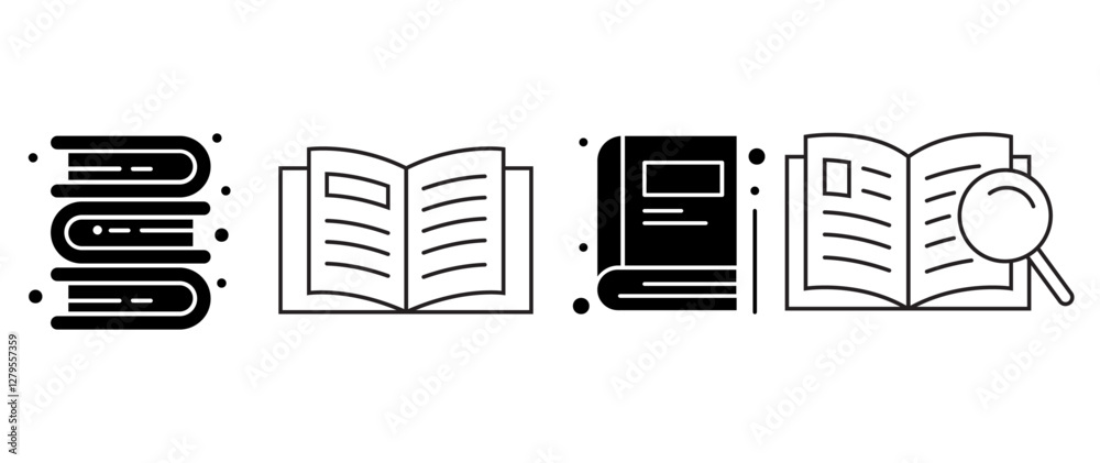 book icon set