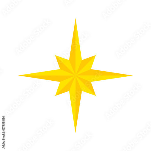 Star of Bethlehem Icon. Christmas star. Glitter Sparkling