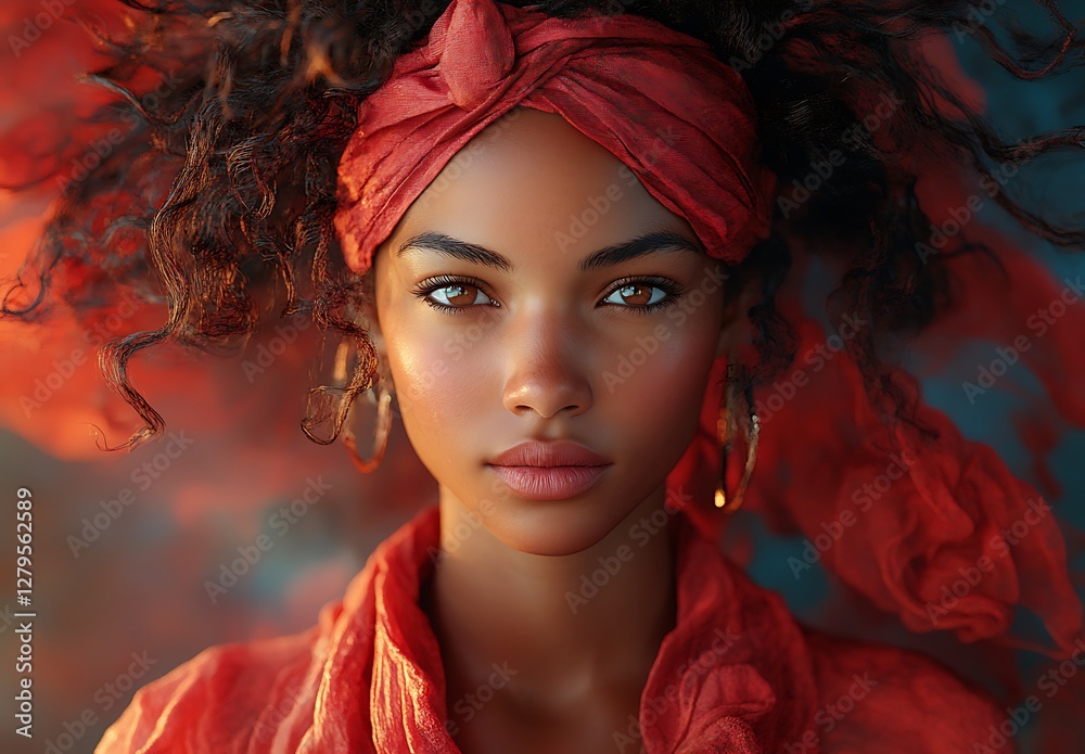 Person in Vibrant Red Fabric with Layered Textures Against a Soft-Focus Background
Person in Vibrant Red Fabric with Layered Textures Against a Soft-Focus Background