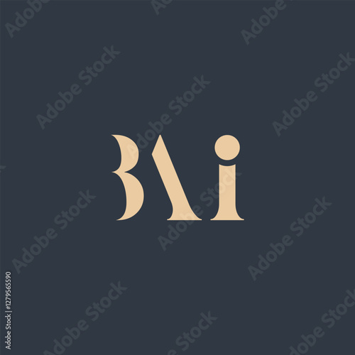 BAI abstract letter logo design. This logo is designed by three abstract letters.