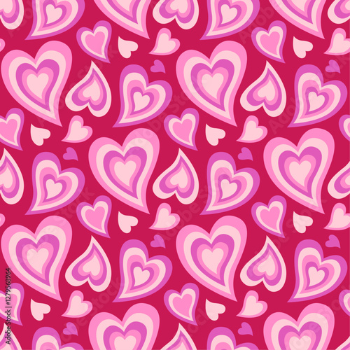 seamless heart pattern and background vector illustration