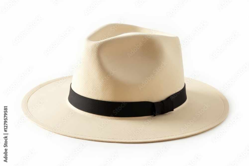 Panama Hat isolated on pure white background, studio shot Panama Hat isolated on pure white background, studio shot