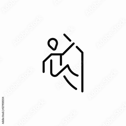 gy exercise climb icon sign vector