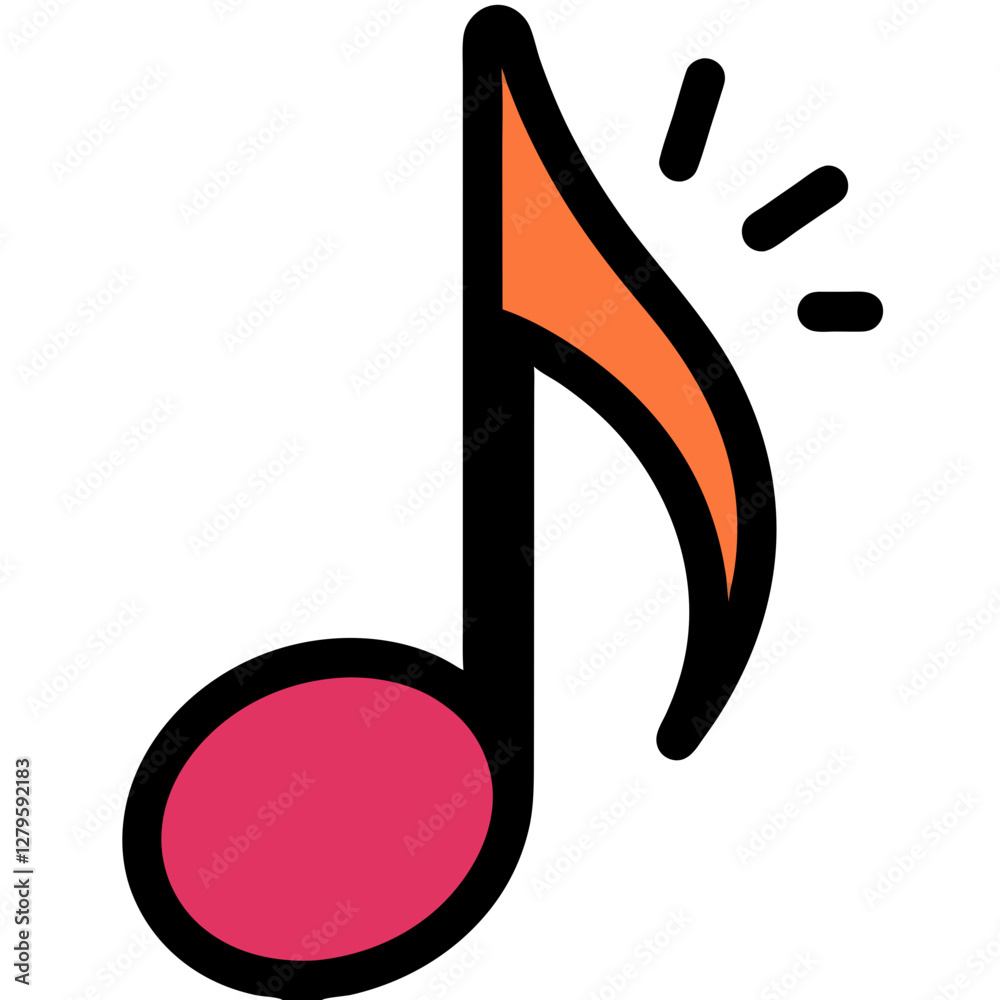 music note icon vector