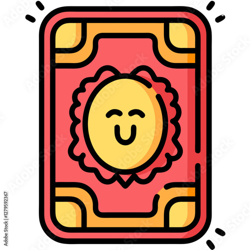 Tarot card, Playing card, game card symbol vector  illustration  isolated on white background