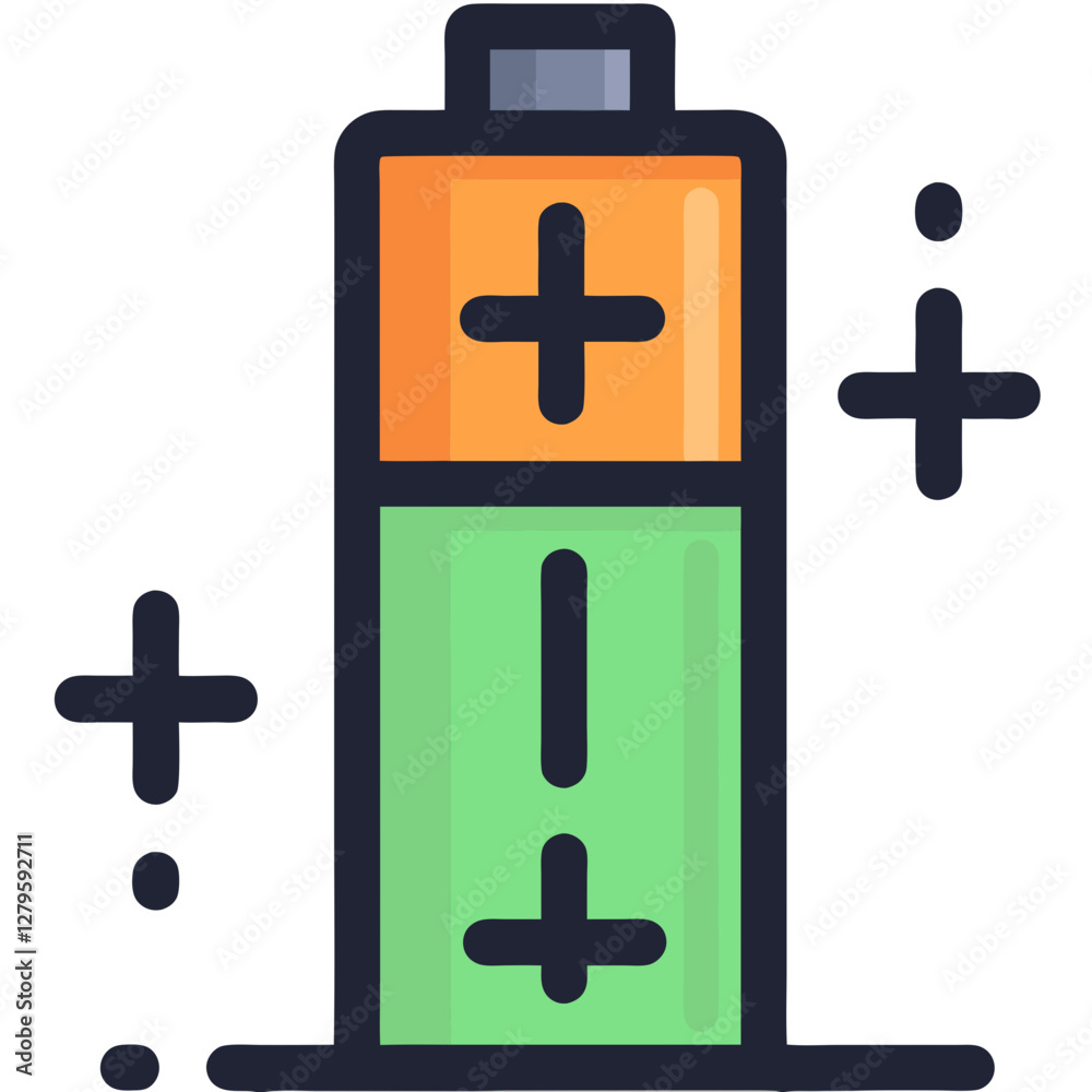 Obraz premium vector illustration of a battery isolated