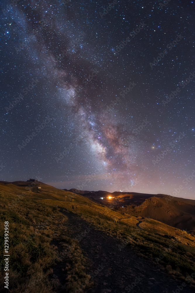 Fototapeta premium Vía lactea, cielo estrellado 