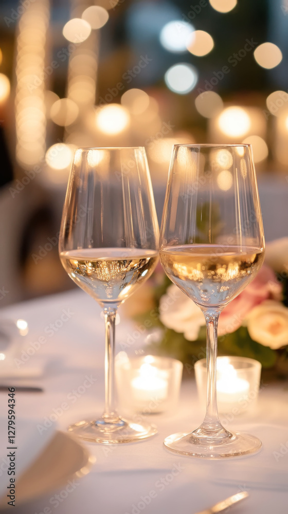 Elegant celebration with clinking wine glasses and candlelight ambiance for romantic evenings Elegant celebration with clinking wine glasses and candlelight ambiance for romantic evenings