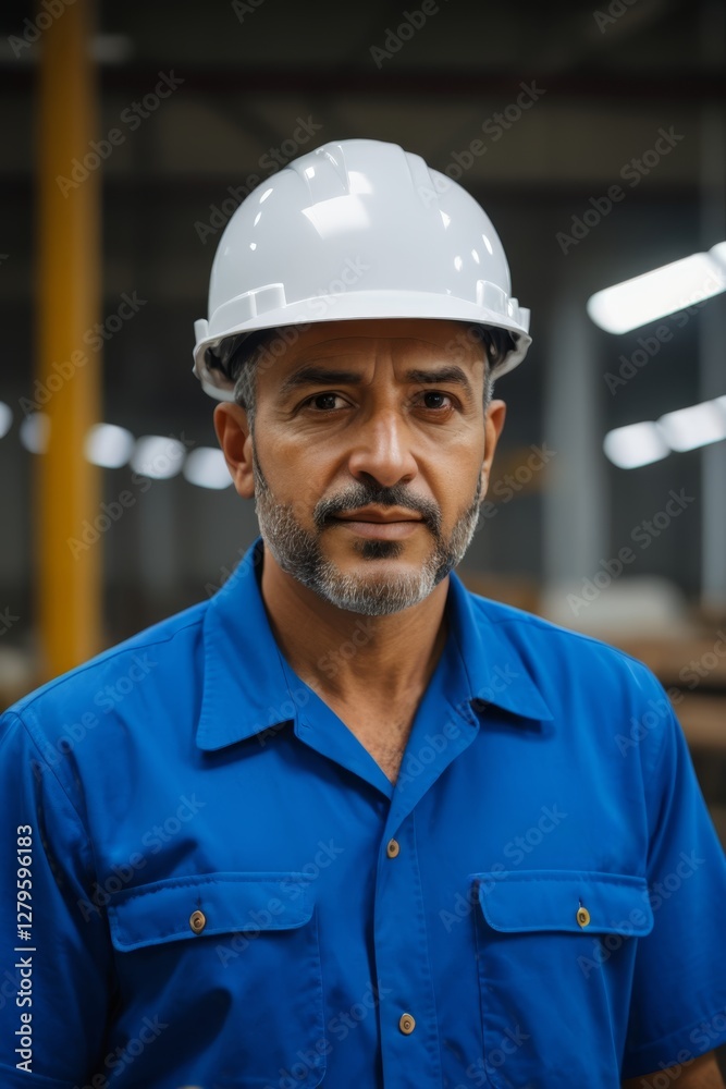 arafed man in a hard hat standing in a warehouse arafed man in a hard hat standing in a warehouse