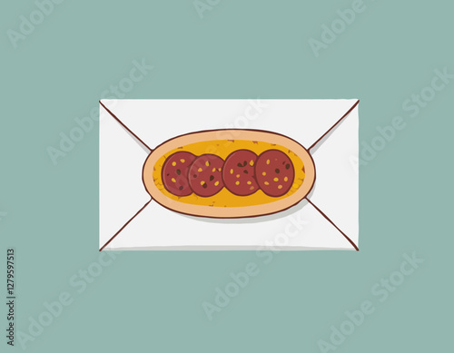 Enveloppement mexicain de saucisse de riz et de chorizo