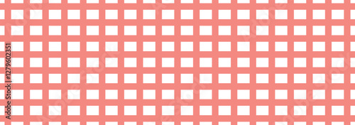 Red grid square graph line full page on white paper background