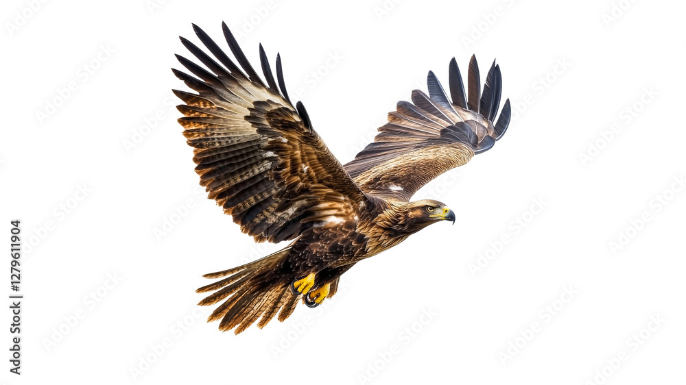 Majestic eagle soaring against a bright sky Majestic eagle soaring against a bright sky