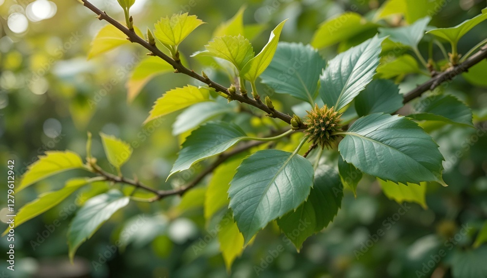 Branches and leaves of the dogwood Branches and leaves of the dogwood
