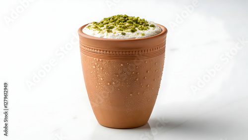 Chilled Sweet Lassi in Traditional Clay Cup
