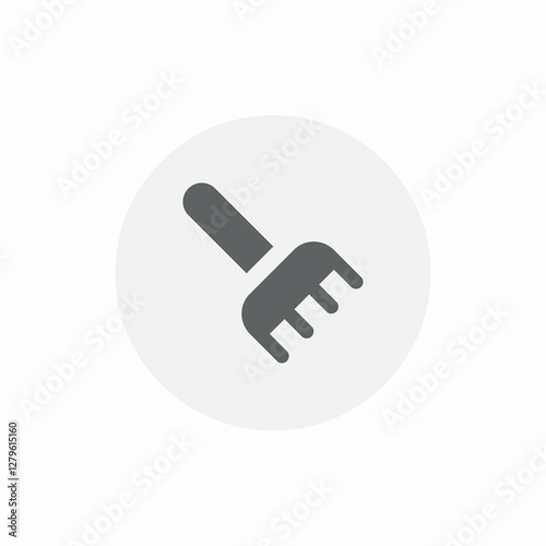 rake tool icon sign vector