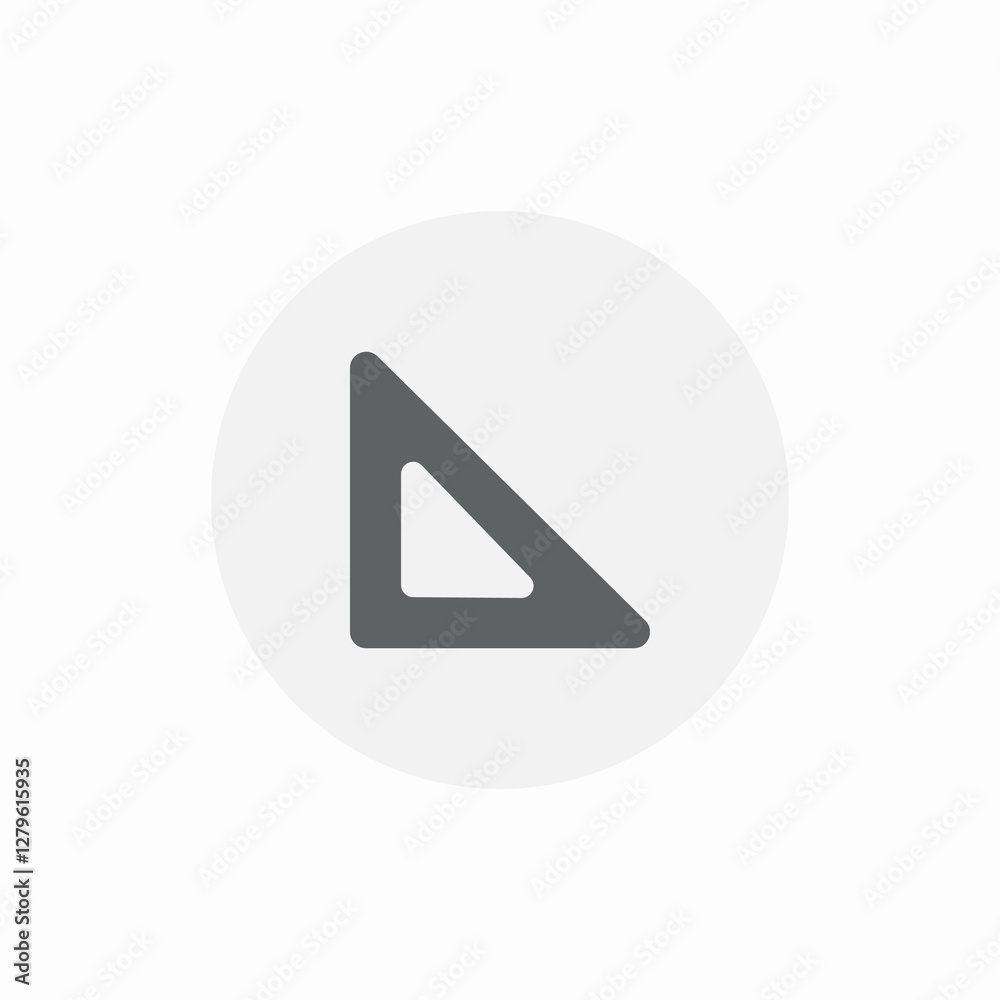 triangle ruler icon sign vector triangle ruler icon sign vector