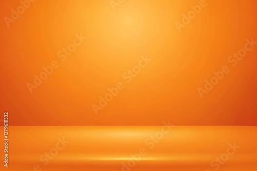 Abstract gradient soft orange studio background for product presentation. 