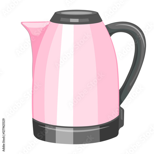 Electric kettle pink without background