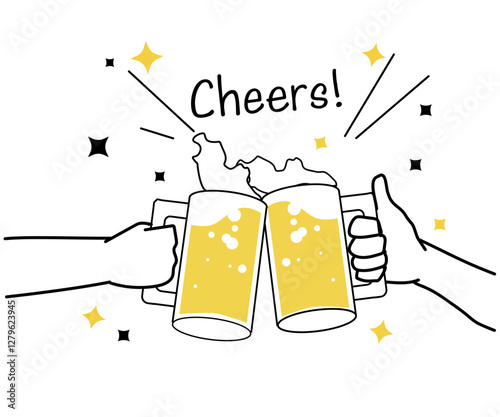 乾杯_ベクターイラスト