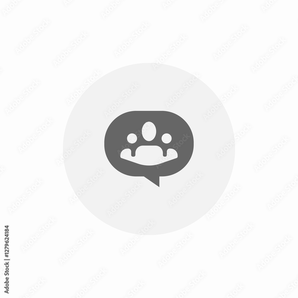group message discussion icon sign vector group message discussion icon sign vector