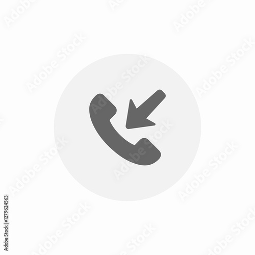 incoming call icon sign vector