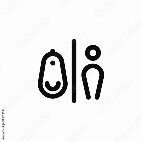 restroom facility icon sign vector