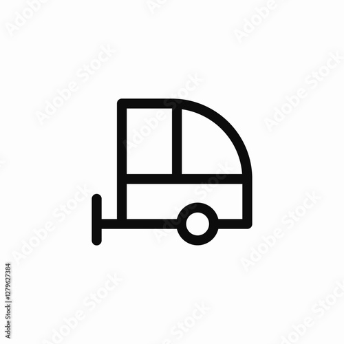 vehicle attachment icon sign vector