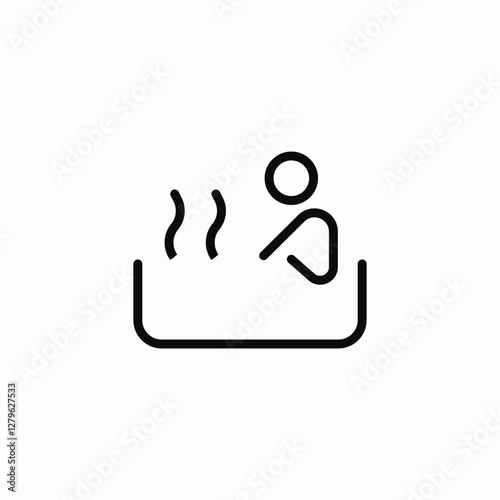 warm bath icon sign vector