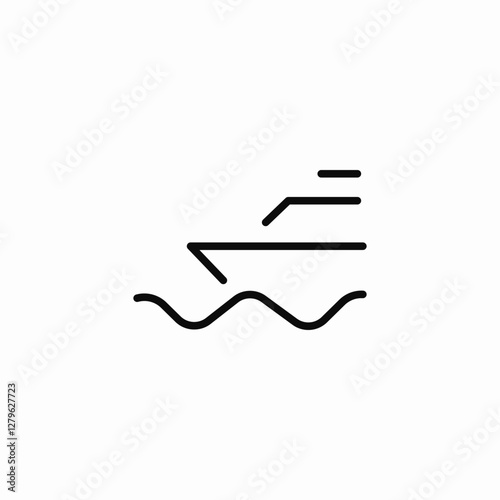 yacht boat icon sign vector