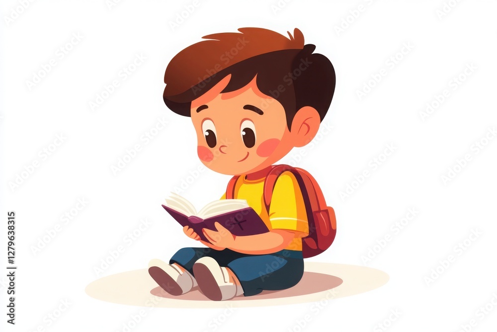 Child praying in church - cartoon illustration of faith and devotion Child praying in church - cartoon illustration of faith and devotion