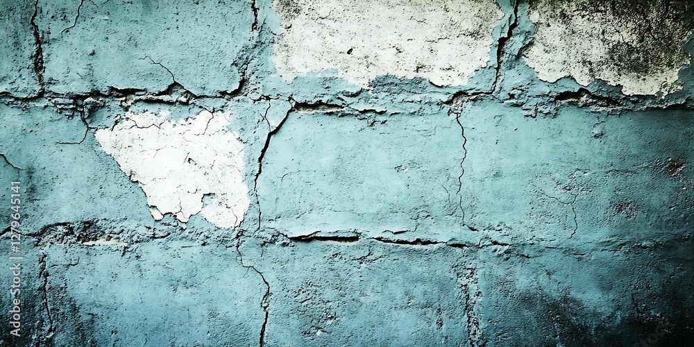 Obraz premium Weathered blue wall texture