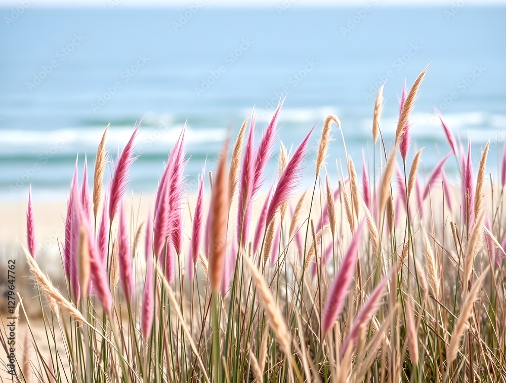 custom made wallpaper toronto digitalVibrant Beach Grasses on Serene Sand Dunes A Coastal Harmony of Color and Nature