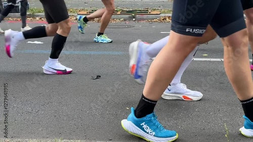 Marathon Läufer in der Stadt