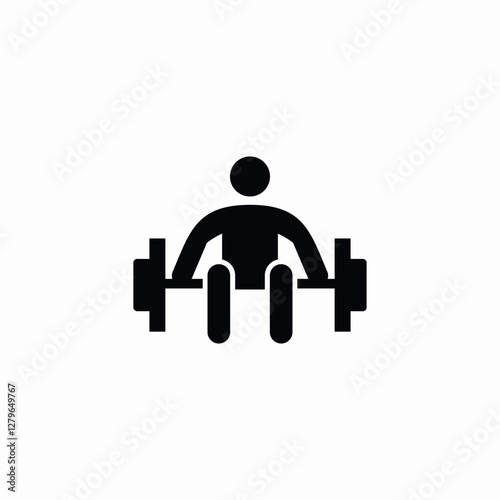 heavy weight lift icon sign vector