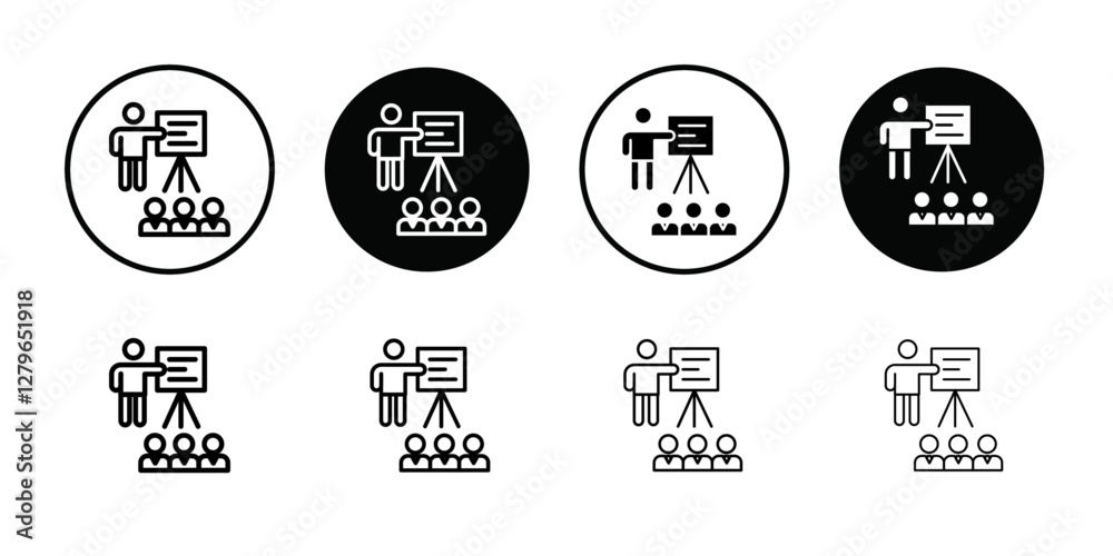 Fototapeta premium Classroom icon Thin line flat illustration