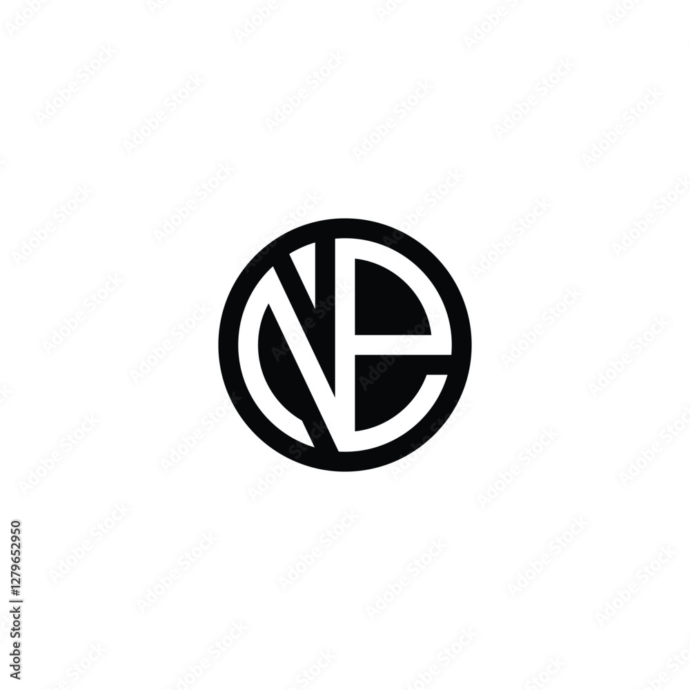 Fototapeta premium Modern EN or NE Monogram Logo for Professional Use