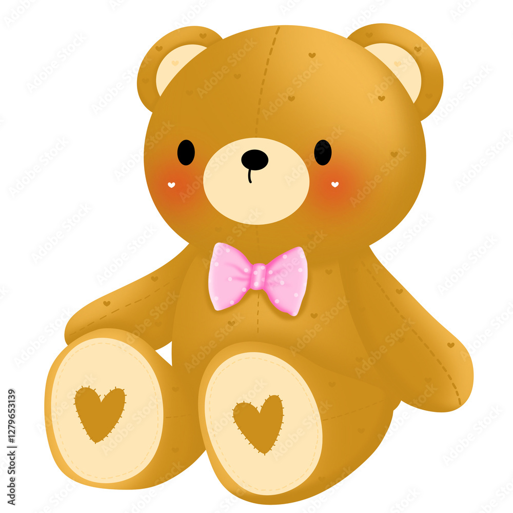 Fototapeta premium Baby girl,Baby Bear,It’s a girl Clipart 