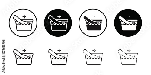 Foot Soak icon Thin line flat illustration